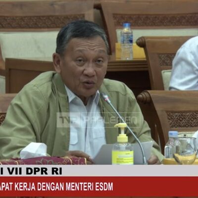 Foto: Menteri Energi dan Sumber Daya Mineral (ESDM), Arifin Tasrif saat menyampaikan laporan RAKER dengan KOMISI VII DPR RI. (Tangkapan Layar Youtube Komisi VII DPR RI Channel)