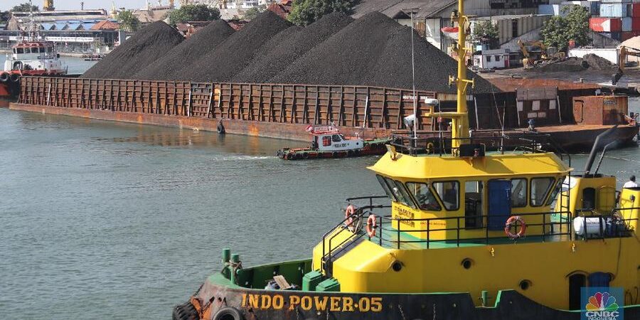 Foto: Kapal tongkang Batu Bara (CNBC Indonesia/Tri Susilo)